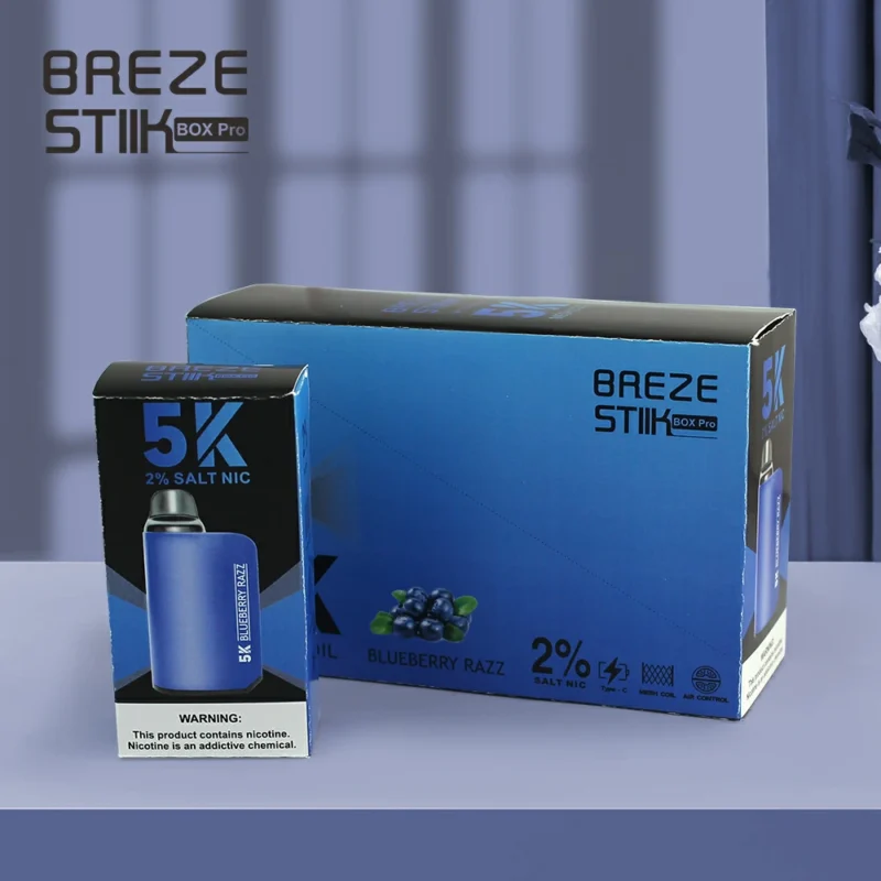 2024 Najpopulárnejší Breze Stiik Box Pro 5000 nálevov Jednorazová vape Veľkoobchodná cena 12ml Kapacita 2 5 Nikotín 10