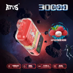 ATVS 30000 Puffs Jednorazowy Vape Hurtowo Kup 30ml Pojemność oleju 1000mAh Bateria 5 Nikotynowy ekran cyfrowy 1