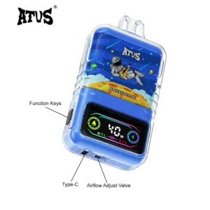 ATVS 30000 Puffs Jednorazowy Vape Hurtowo Kup 30ml Pojemność oleju 1000mAh Bateria 5 Nikotyna Cyfrowy ekran 10