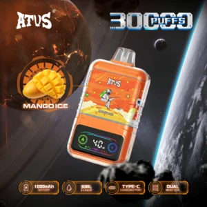 ATVS 30000 Puffs Jednorazowy Vape Hurtowo Kup 30ml Pojemność oleju 1000mAh Bateria 5% Cyfrowy ekran nikotynowy (6)