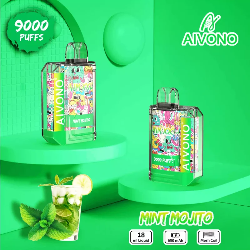 Aivono AIM XXL 9000 Puffs Kit Bulk Buy Großhandel Einweg-Vape-Akku 650 mAh OEMODM Typ C Multiple Taste 18 ml 10