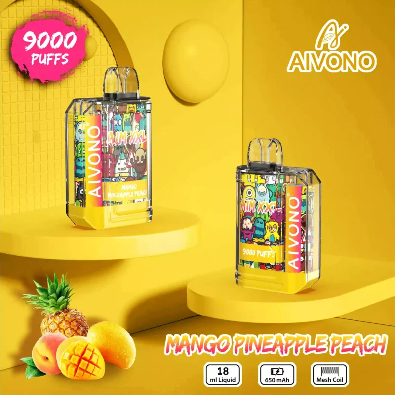 Aivono AIM XXL 9000 Puffs Kit Bulk Buy Großhandel Einweg-Vape-Akku 650 mAh OEMODM Typ C Mehrfachgeschmack 18 ml 4