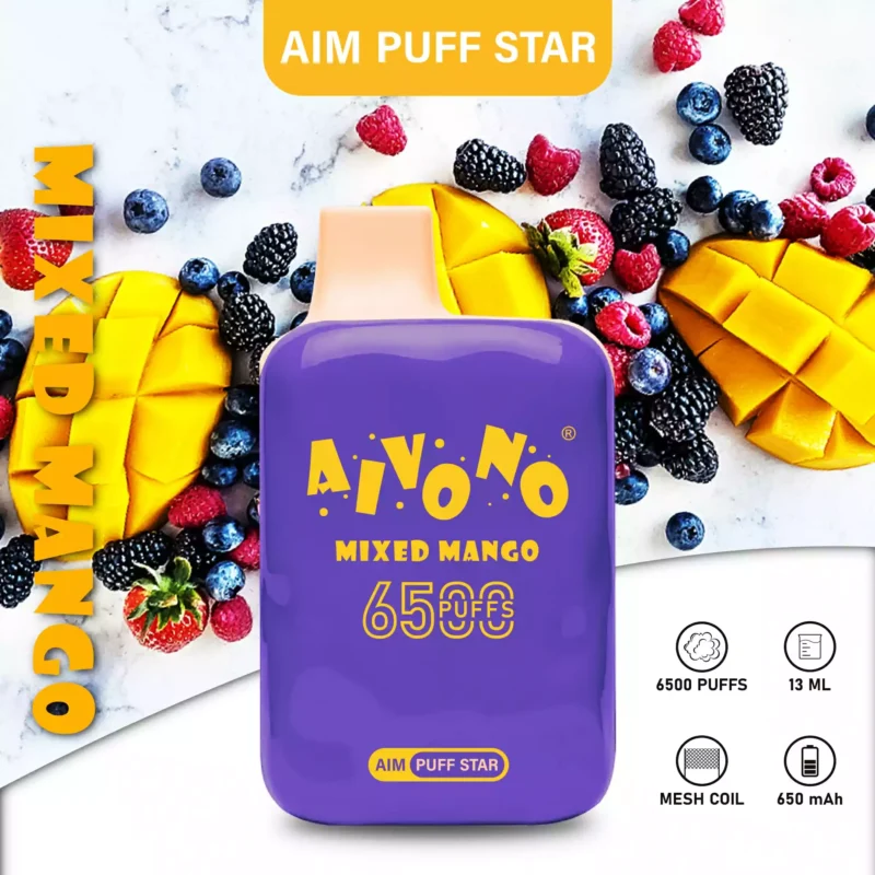 Aivono Aim Puff Star 6500 Puffs Disposable Vape Wholesale 0 2 5 Nicotine Original Factory Support OEM ODM 10 Flavors 13