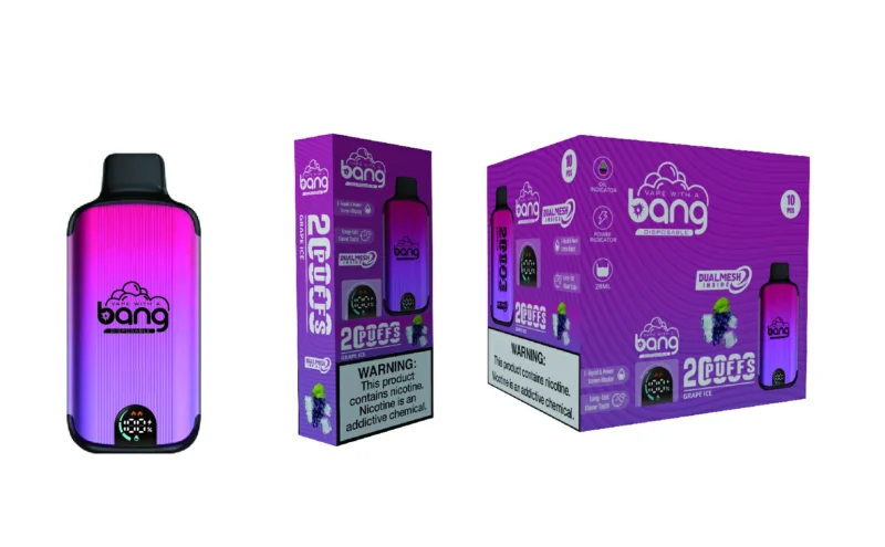 Bang 20000 Puffs Digital Screen New Product LED Display Disposable Vape 0 2 3 5 Nicotine Bang 20000 Puffs Rechargeable 10