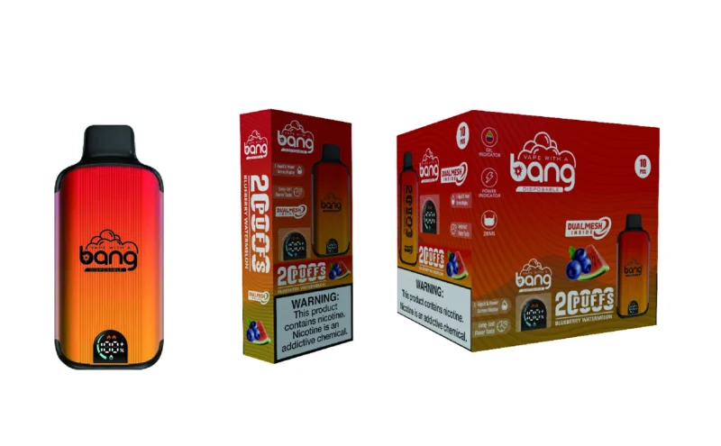 Bang 20000 Puffs Tela Digital Novo Produto Display LED Vape Descartável 0 2 3 5 Nicotina Bang 20000 Puffs Recarregável 17