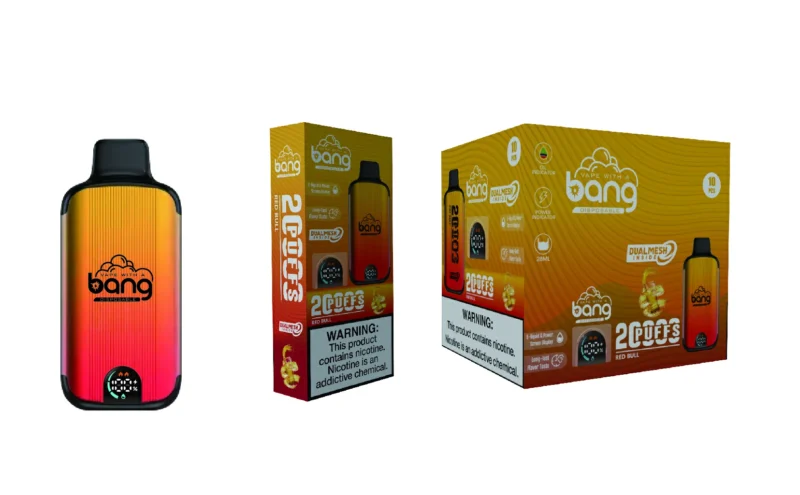 Bang 20000 Puffs Tela Digital Novo Produto Display LED Vape Descartável 0 2 3 5 Nicotina Bang 20000 Puffs Recarregável 18