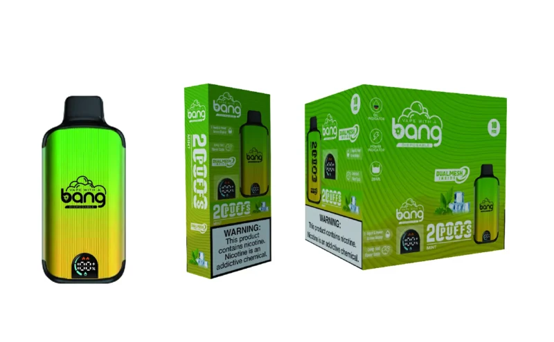 Bang 20000 Puffs Tela Digital Novo Produto Display LED Vape Descartável 0 2 3 5 Nicotina Bang 20000 Puffs Recarregáveis ​​6