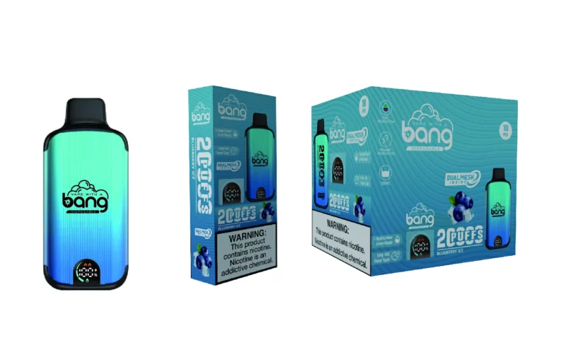 Bang 20000 Puffs Tela Digital Novo Produto Display LED Vape Descartável 0 2 3 5 Nicotina Bang 20000 Puffs Recarregáveis ​​7