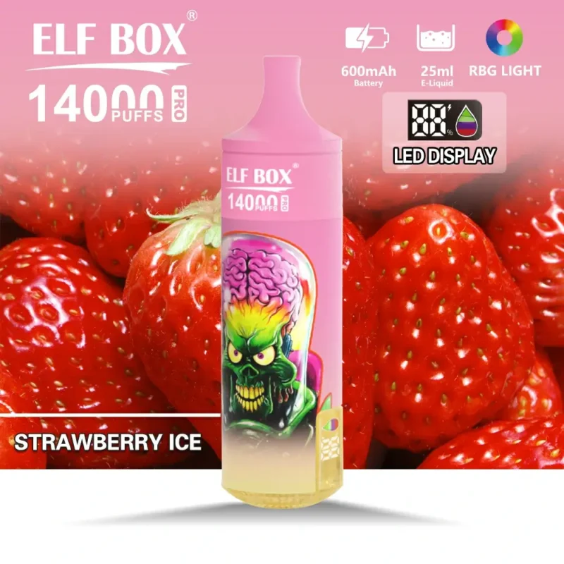 ELF BOX RGB 14000 Puffs Pro ühekordne Vape Pen Nikotiin 0 2 3 5 Laetav E sigareti hulgimüük 3