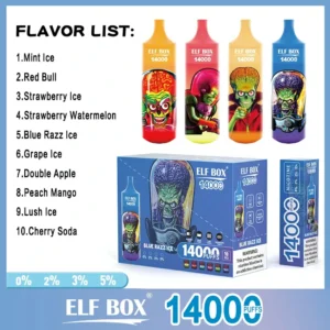 ELF BOX RGB 14000 Sbuffi Penna Vape ricaricabile Nicotina all'ingrosso 0 2 3 5 Fabbrica originale 8