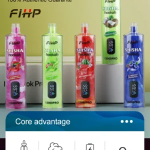 FIHP Shisha Hookah 15000 Pro vienkartinis Vape Pen įkraunamas 6 nikotinas 10 skonių su tinklelio spirale originali gamyklinė didmeninė prekyba 2