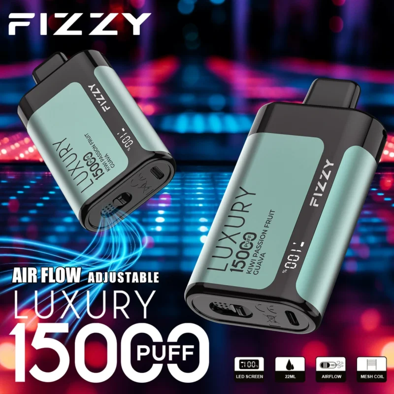 Fizzy Luxury 15000 sbuffi display LCD 2/5 sigaretta a basso contenuto di nicotina sale batteria ricaricabile penna Vapes usa e getta all'ingrosso sfuso acquistare 10