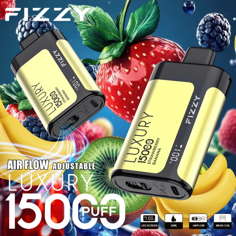 Fizzy Luxury 15000 sbuffi Display LCD 2 5 Sigaretta a basso contenuto di nicotina Sigaretta ricaricabile Batteria usa e getta Vapes Pen Vendita all'ingrosso all'ingrosso Acquista 14