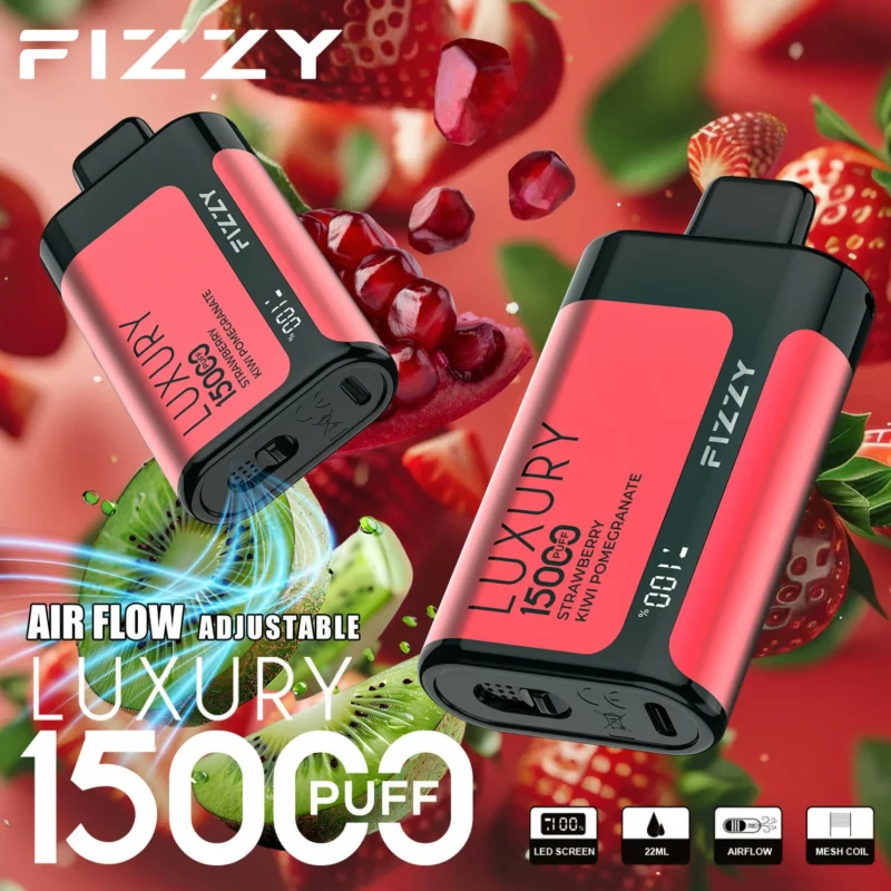 Fizzy Luxury 15000 sbuffi Display LCD 2% 5% Sigaretta a basso contenuto di nicotina Sale Batteria ricaricabile Penna per vaporizzatori usa e getta all'ingrosso Acquista all'ingrosso (16)