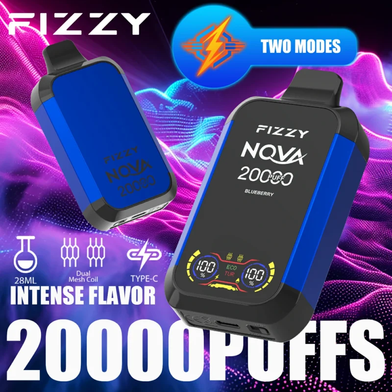 Fizzy Nova 20000 Puffs Airflow Control Wholesale Disposable Vape 2 5 Nicotine 28ml Liquid Original Factory 1