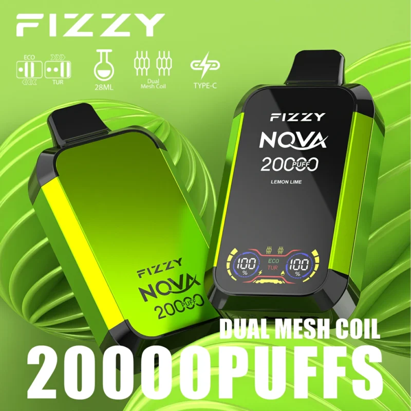 Fizzy Nova 20000 Puffs Airflow Control Wholesale Disposable Vape 2 5 Nicotine 28ml Liquid Original Factory 5