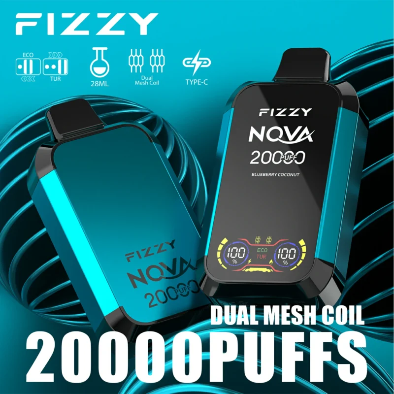 Fizzy Nova 20000 Puffs Airflow Control Wholesale Disposable Vape 2 5 Nicotine 28ml Liquid Original Factory 6