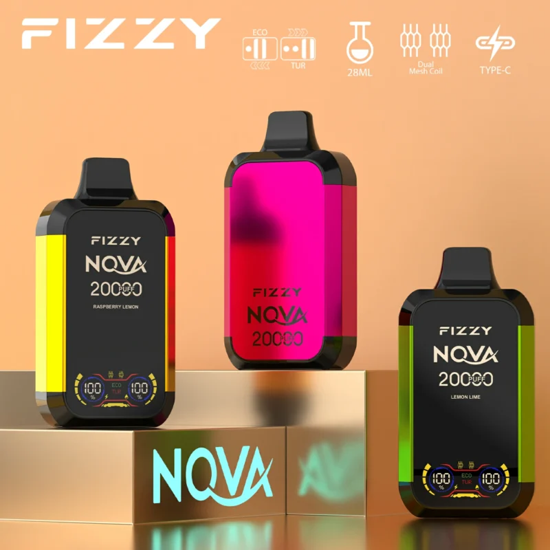 Fizzy Nova 20000 Puffs Airflow Control Wholesale Disposable Vape 2% 5% Nicotine 28ml Liquid Original Factory (8)