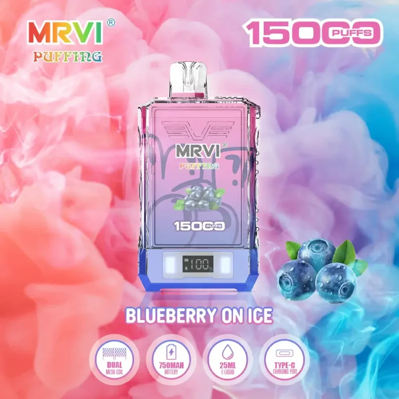 MRVI PUFFING 15000 PUFFS 2% 5% Nicotine Factory Original Disposable Vape Pen With Screen Display (3)