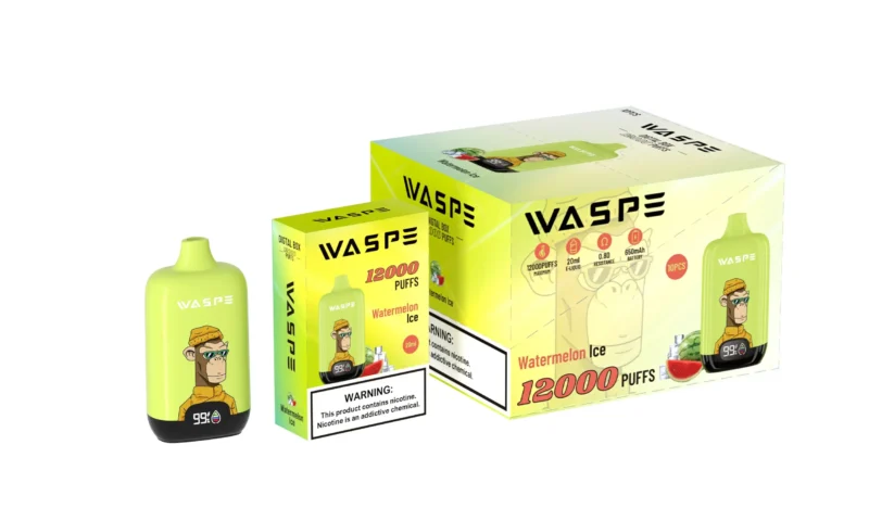 Acheter en vrac WASPE 12000 PUFFS Boîte numérique 0 2 3 5 Stylo vape jetable rechargeable en gros à faible teneur en nicotine 10 saveurs avec écran LCD 13