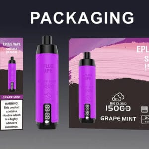 EPLUS VAPE SHISHA 15000 Puffs Rechargeable Buy Bulk Disposable Vapes 6% Nicotine Airflow Adjustable (1)