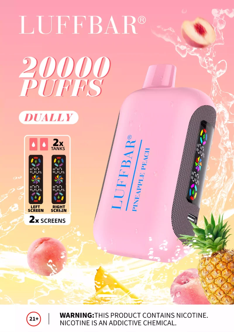 LuffBar Dually 20000 Puffs Rechargeable Buy Bulk Wholesale Disposable Vapes 5% Nicotine 26ML 18 Flavors 2024 Hotting New Arrival (1)