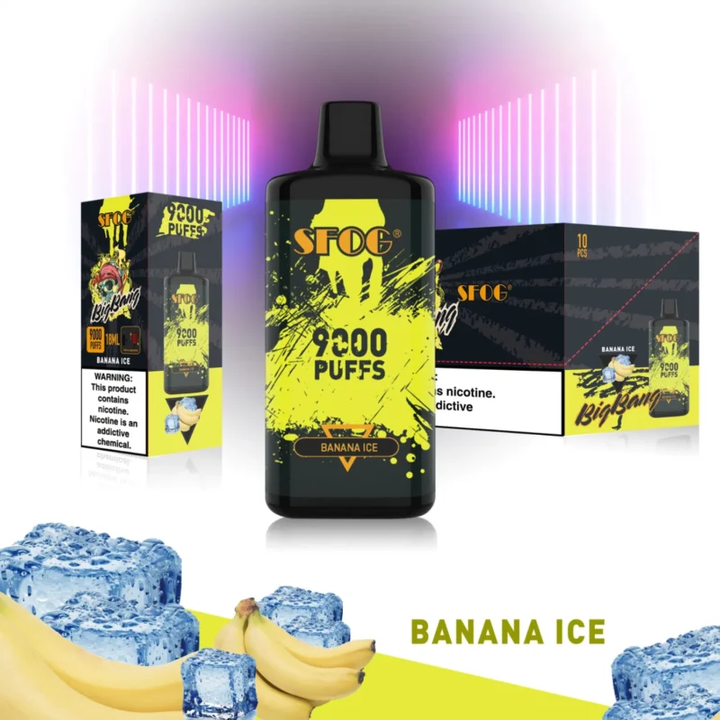 SFOG Big Bang 9000 Puffs 0% 2% 3% 5% Nikotinarm, 18 ml, Material, Legierung, Lebensmittelqualität, PC, Großhandel, Einweg-Vape-Stift (7)