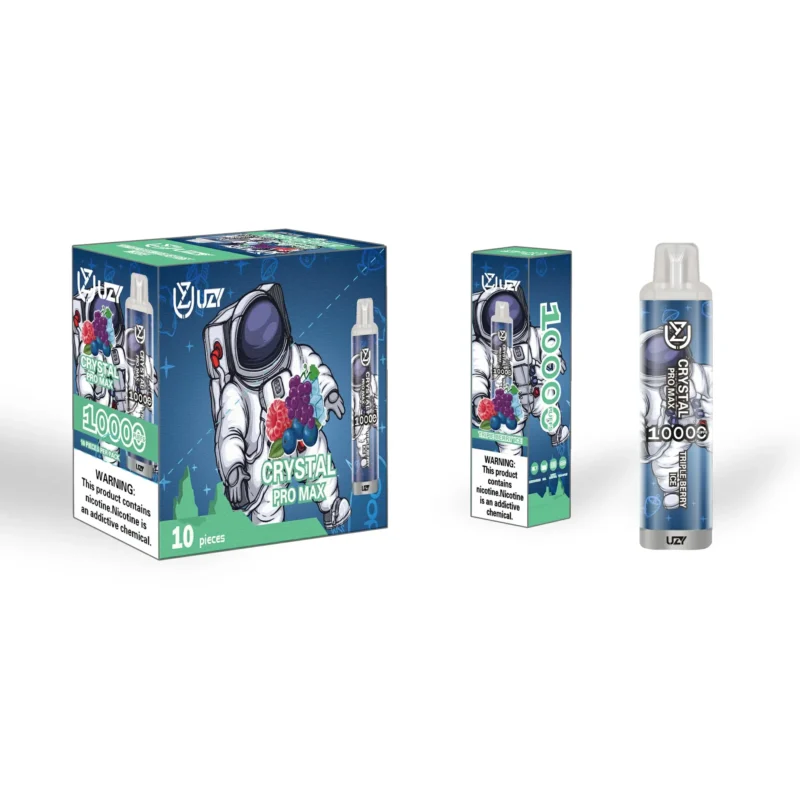 UZY Crystal Pro Max 10000 Puffs Nakup v velikem obsegu 0 2 3 5 Nikotin 16ML 20 Okus za ponovno polnjenje TypeC Veleprodajno pero za enkratno uporabo Vapes Super nizka cena 23