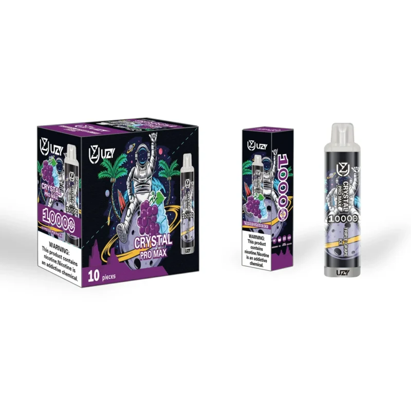 UZY Crystal Pro Max 10000 Puffs Nakup v velikem obsegu 0 2 3 5 Nikotin 16ML 20 Okus za ponovno polnjenje TypeC Veleprodajno pero za enkratno uporabo Vapes Super nizka cena 24