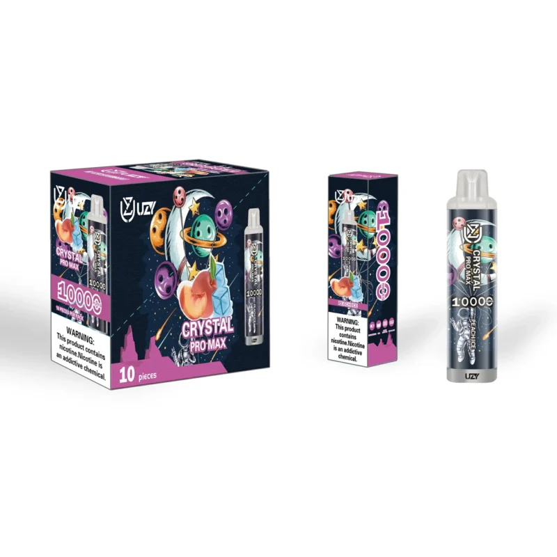 UZY Crystal Pro Max 10000 Puffs Nakup v velikem obsegu 0 2 3 5 Nikotin 16 ml 20 Okus za ponovno polnjenje TypeC Veleprodajno pero za enkratno uporabo Vapes Pen Super nizka cena 27