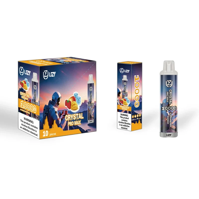 UZY Crystal Pro Max 10000 Puffs Bulk Buy 0 2 3 5 Nikotin 16 ML 20 Flavor za ponovno polnjenje TypeC Veleprodajno pero za enkratno uporabo Super Nizka cena 30