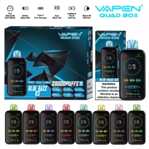 VAPEN QUAD BOX 20000 PUFFS Massenkauf wiederaufladbare 2 5 nikotinarme 28 ml Großhandel Einweg-Vapes LED-Licht 2024 Heiße elektronische Zigarette 10