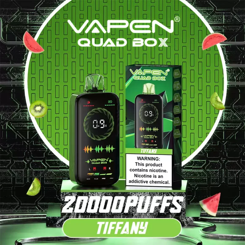 VAPEN QUAD BOX 20000 PUFFS Bulk Koop oplaadbaar 2 5 Laag nicotinegehalte 28 ML Groothandel Wegwerp vapes LED-licht 2024 Hot elektronische sigaret 12