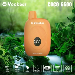 Vookbar COCO 6600 Rookwolken Koop bulkgroothandel Wegwerpvapes 3 Oplaadbare LCD-display met laag nicotinegehalte Origineel Fa 5
