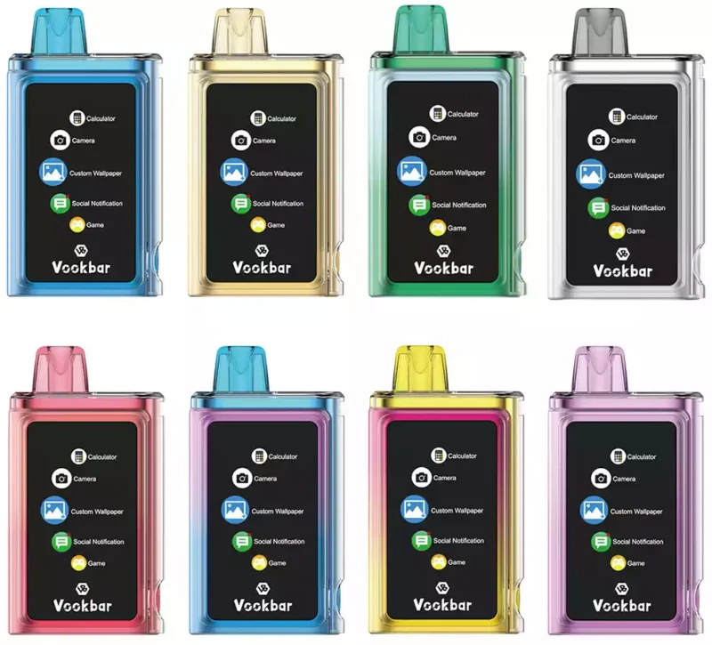 Vookbar Cyber Pro 30000 Puffs Wholesale Disposable Vapes SNS Message Bluetooth Connect 5% Nicotine 2024 New Arrival 20 Flavors (1) (2)