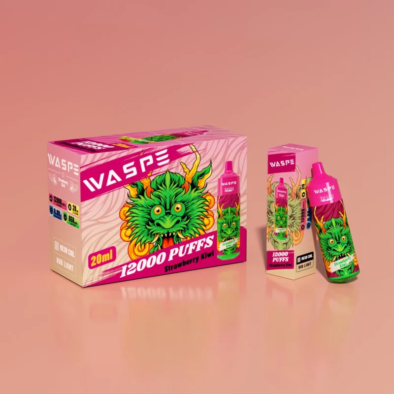 Waspe 12000 Puffs Bulk Osta 0 2 3 5 Nikotiini 20 ml Mesh Coil LCD-näytöllä Tukkumyynti Kertakäyttöinen Vape Pen Alkuperäinen Tehdas 13