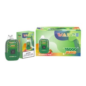 Цифровая коробка Waspe 15000 Puffs, оптовая продажа, одноразовая ручка для вейпа, перезаряжаемая, 0, 2, 3, 5, никотин, 22 мл, ЖК-дисплей 10