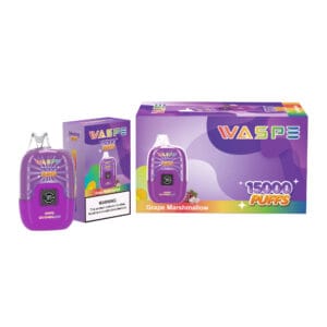 Цифровая коробка Waspe 15000 Puffs, оптовая продажа, одноразовая ручка для вейпа, перезаряжаемая, 0, 2, 3, 5, никотин, 22 мл, ЖК-дисплей 4