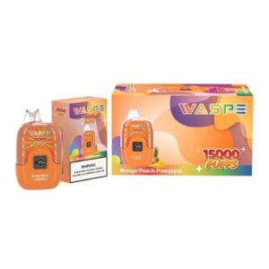 Цифровая коробка Waspe 15000 Puffs, оптовая продажа, одноразовая ручка для вейпа, перезаряжаемая 0, 2, 3, 5, никотин, 22 мл, ЖК-дисплей 6