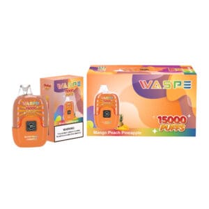 Цифровая коробка Waspe 15000 Puffs, оптовая продажа, одноразовая ручка для вейпа, перезаряжаемая, 0, 2, 3, 5, никотин, 22 мл, ЖК-дисплей 7
