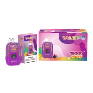Цифровая коробка Waspe 15000 Puffs, оптовая продажа, одноразовая ручка для вейпа, перезаряжаемая, 0, 2, 3, 5, никотин, 22 мл, ЖК-дисплей 8