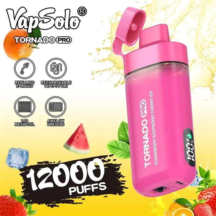 Melhores características do Vapsolo Tornado Pro 12000 Puffs para compradores em massa2