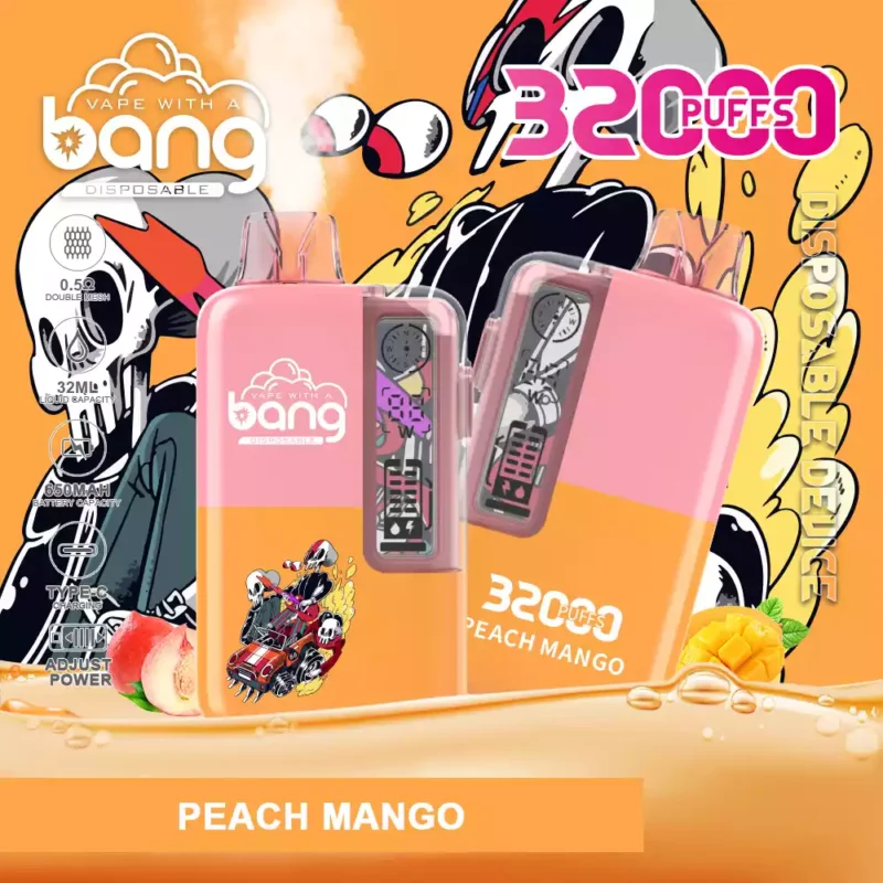 Bang 32000 Puffs Disposable Vape Pen with Mesh Coil 0 2 3 5 Нікотин Варіанти Швидка доставка Доступна з оригінальної фабрики 3