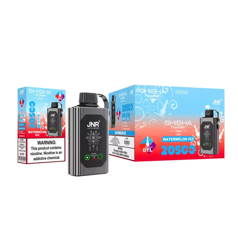 Самая продаваемая коробка для кальяна JNR Shisha 20500 Puffs Одноразовая вейп-ручка с двойной сеткой и дисплеем 25 мл Доступно в вариантах 0 2 5 никотина 1