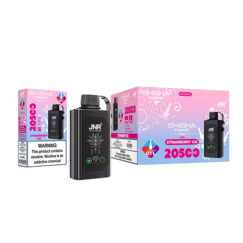 Самая продаваемая коробка для кальяна JNR Shisha 20500 Puffs Одноразовая вейп-ручка с двойной сеткой и дисплеем 25 мл Доступно в вариантах с никотином 0 2 5 15