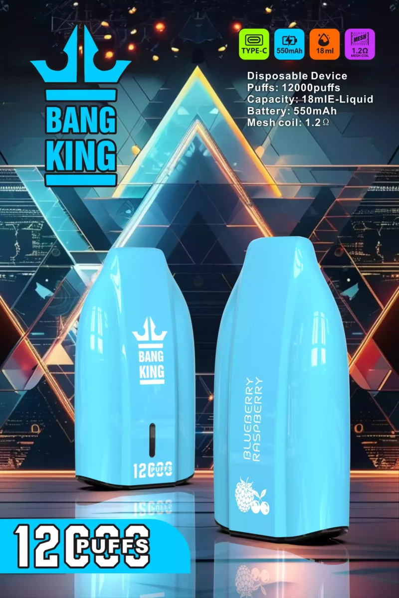 Одноразовая вейп-ручка Bulk Bang King 12000 Puffs с несколькими уровнями никотина 0% 2% 3% 5% с электронной жидкостью объемом 12 мл для оптовой продажи (1)