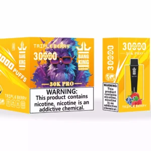 Υψηλής ποιότητας Bang King 30000 Puffs Pro στυλό μίας χρήσης με επαναφορτιζόμενη μπαταρία 36ml E και πολλαπλές επιλογές νικοτίνης 11