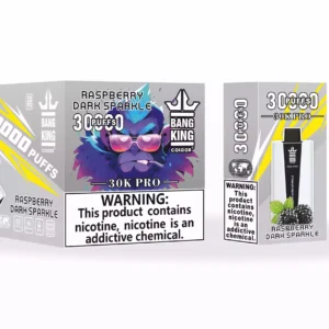 Υψηλής ποιότητας Bang King 30000 Puffs Pro Ατμόλουτρο μιας χρήσης με 36ml E υγρή επαναφορτιζόμενη μπαταρία και πολλαπλές επιλογές νικοτίνης 3