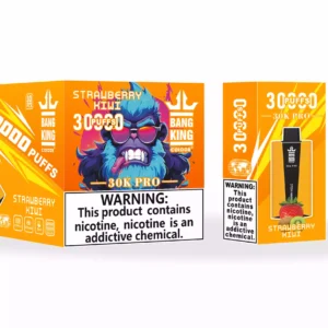 Υψηλής ποιότητας Bang King 30000 Puffs Pro στυλό μιας χρήσης με επαναφορτιζόμενη μπαταρία 36ml E και πολλαπλές επιλογές νικοτίνης 7