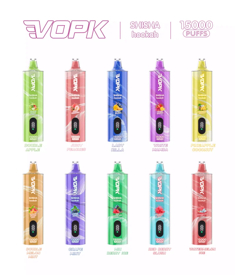 Yüksek Kaliteli VOPK Nargile-Nargile 15000 Puffs Tek Kullanımlık Vape Kalemi Toptan Satışa Mevcuttur ve 20ml E-Sıvı (2)